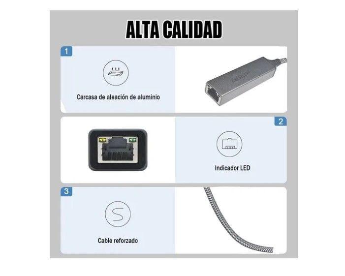 Adaptador Usb 3.0 Usb C A Rj45 Ethernet 10/100/1000mbps-3