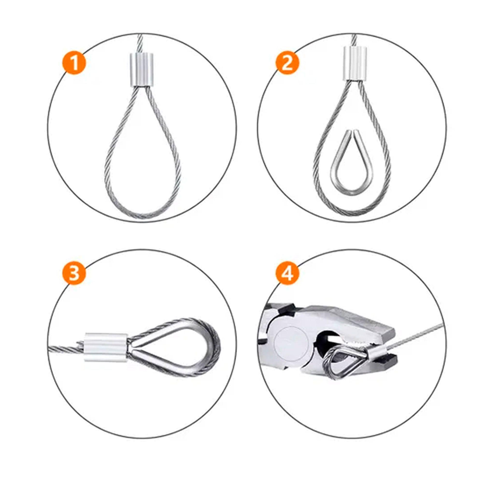 Kit De Cable Tensor De Acero De 30m Gancho Galvanizado-2