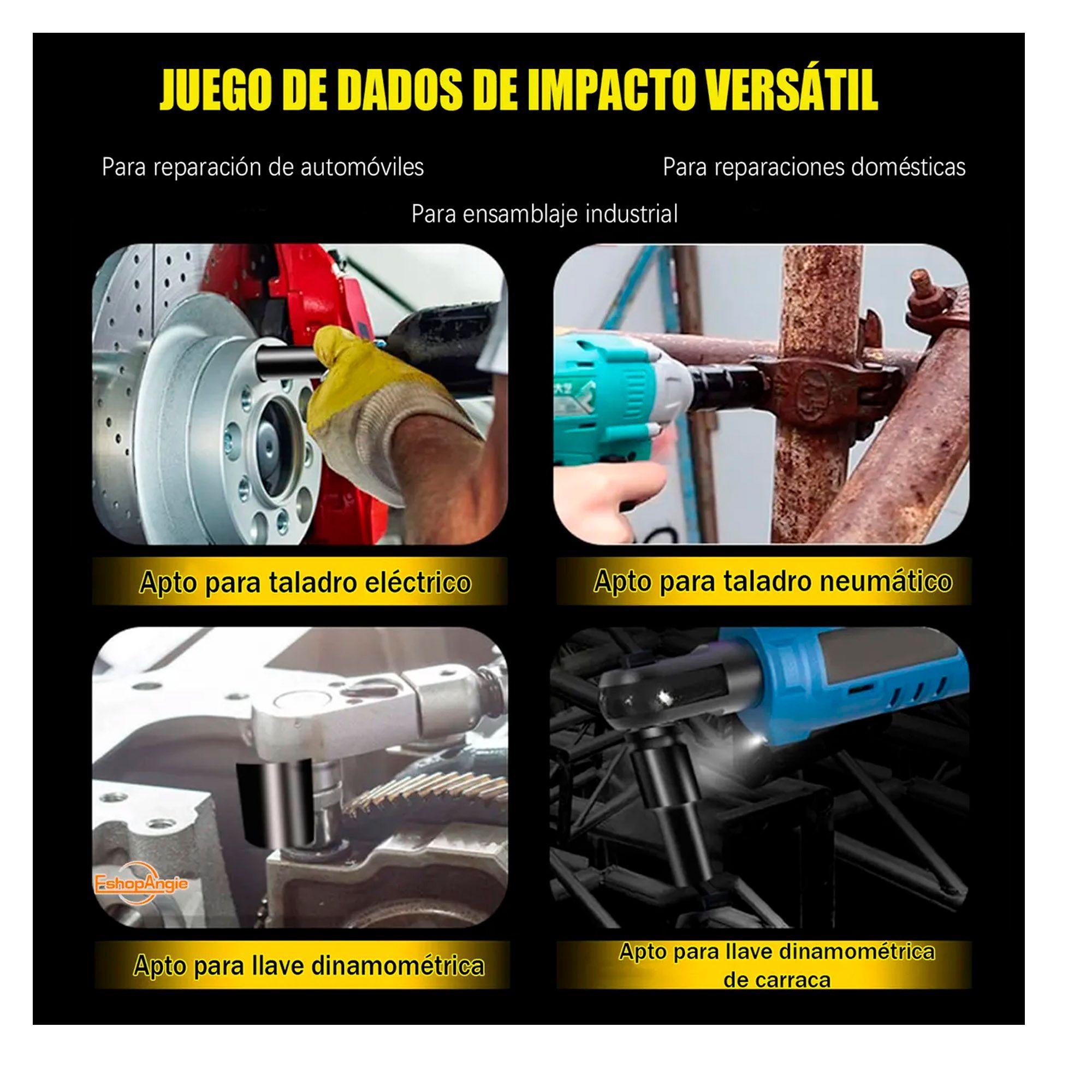 Juego De Dados Largos De Impacto 1 2 10 Piezas De 8 A 24 Mm-3