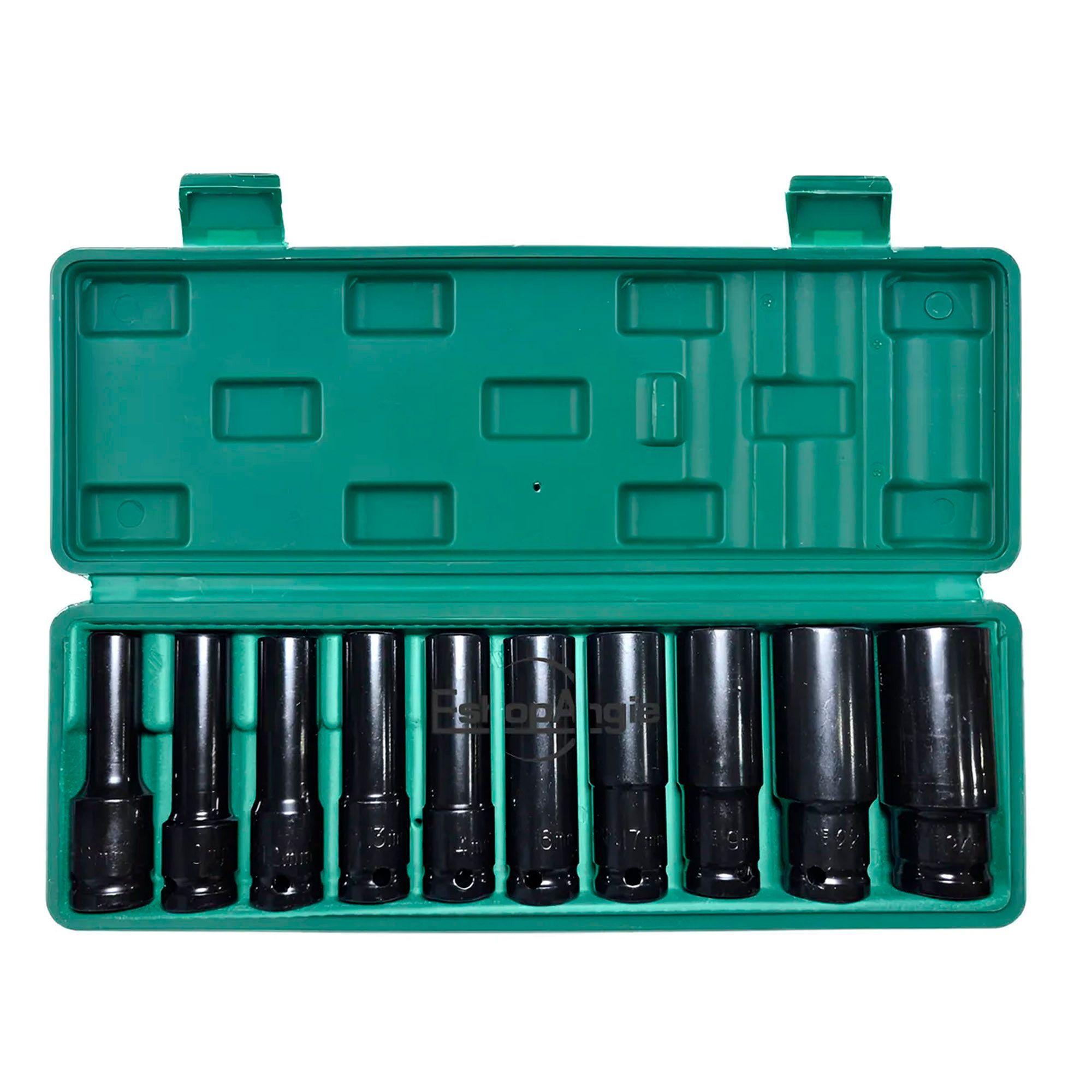 Juego De Dados Largos De Impacto 1 2 10 Piezas De 8 A 24 Mm-4