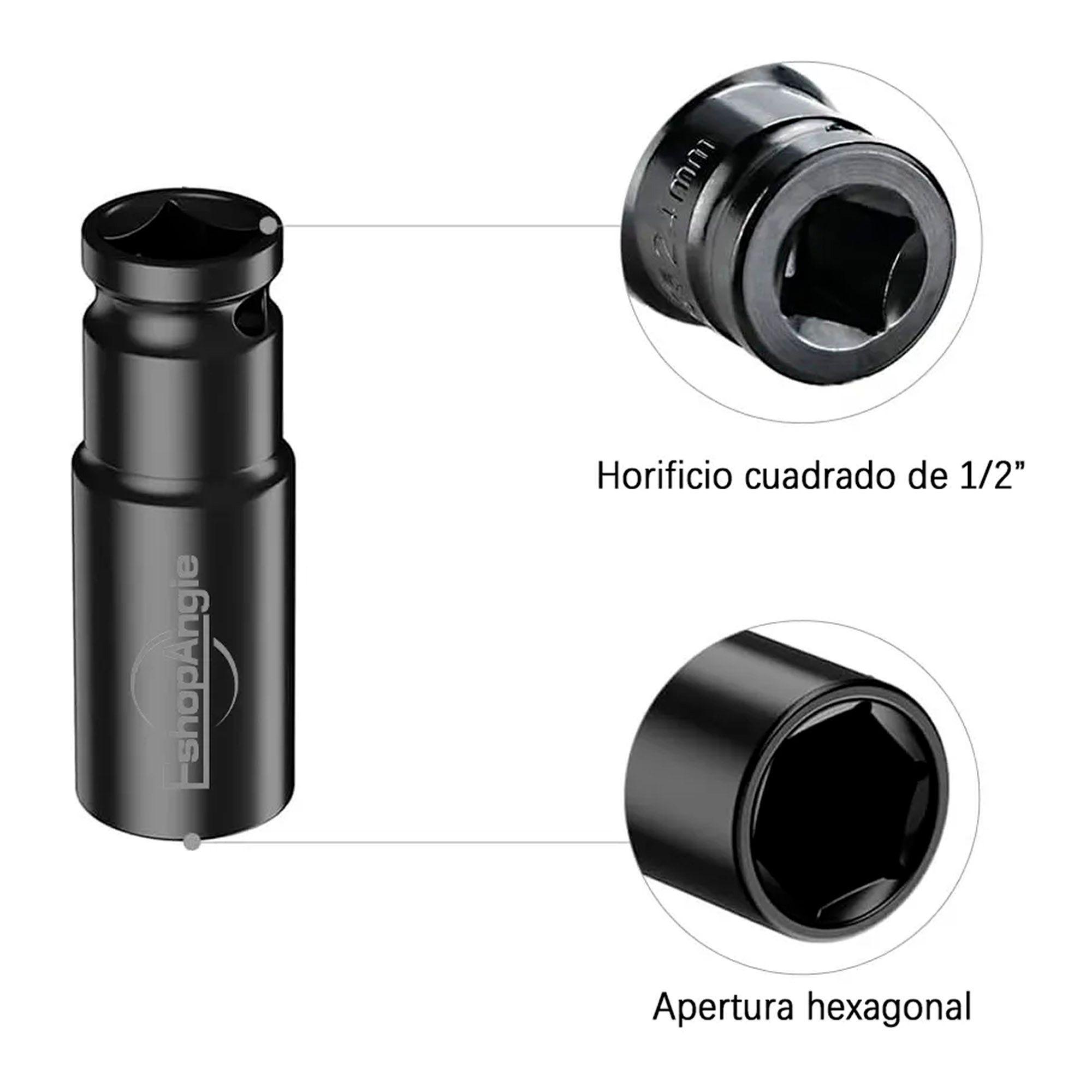 Juego De Dados Largos De Impacto 1 2 10 Piezas De 8 A 24 Mm-6