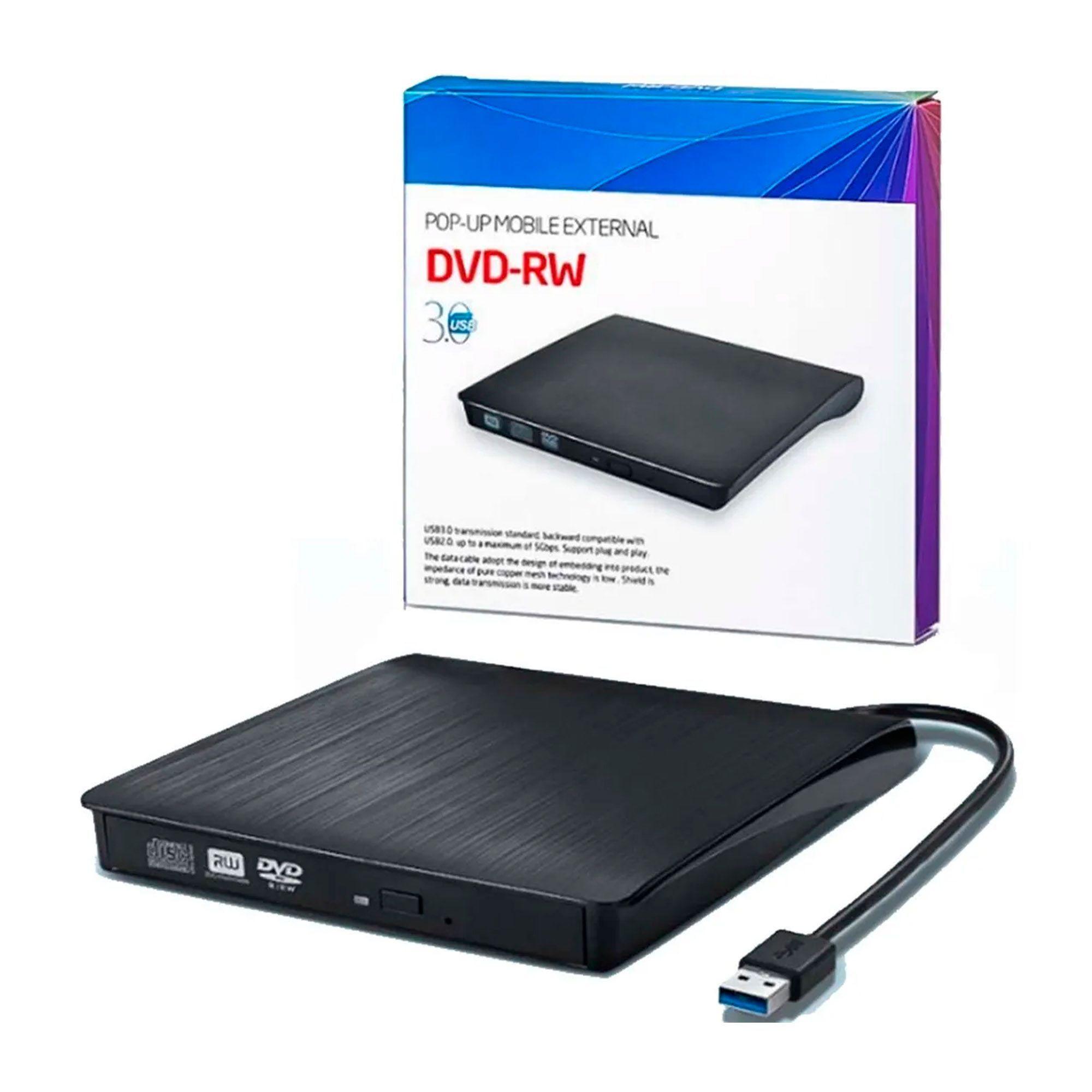 Grabador Externo Dvd/cd Lector Usb 3.0 Negro Usb-c Usb 3.0,usb-c-1