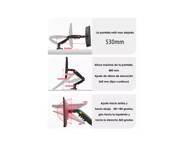 Soporte Ergonómico De Mesa Para Tv/monitor 1 Brazo 17-30-2