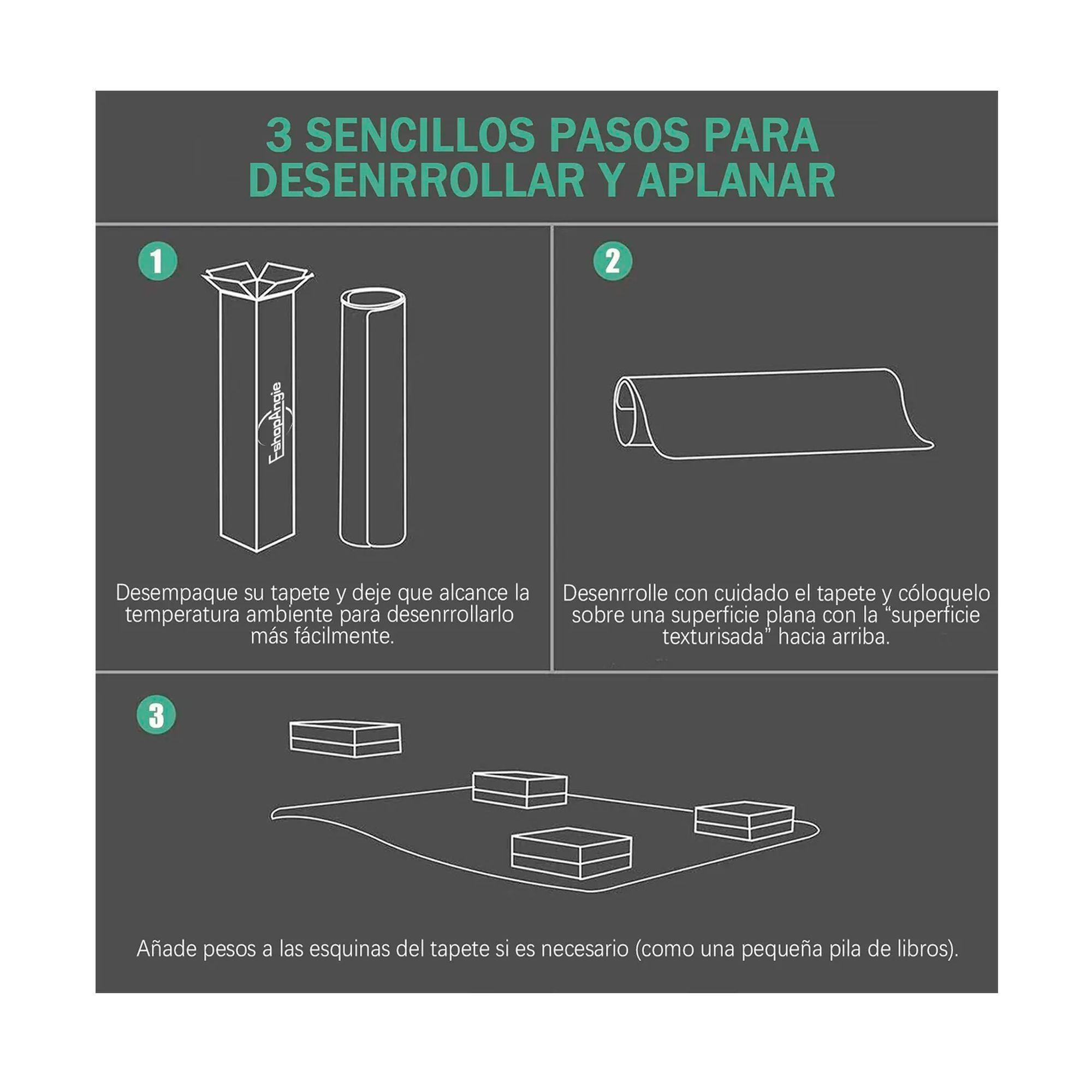 Alfombrilla Tapete Protector Para Silla De Oficina Piso Pvc 1.2 M 75 Cm Transparente Texturizado-2