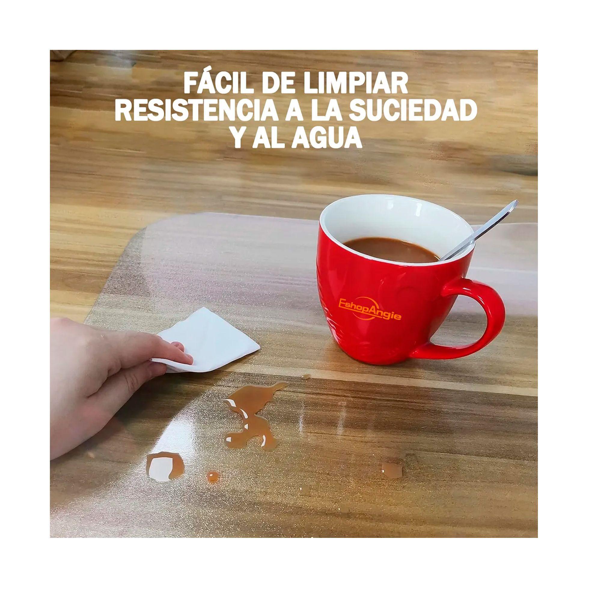 Alfombrilla Tapete Protector Para Silla De Oficina Piso Pvc 1.2 M 75 Cm Transparente Texturizado-5