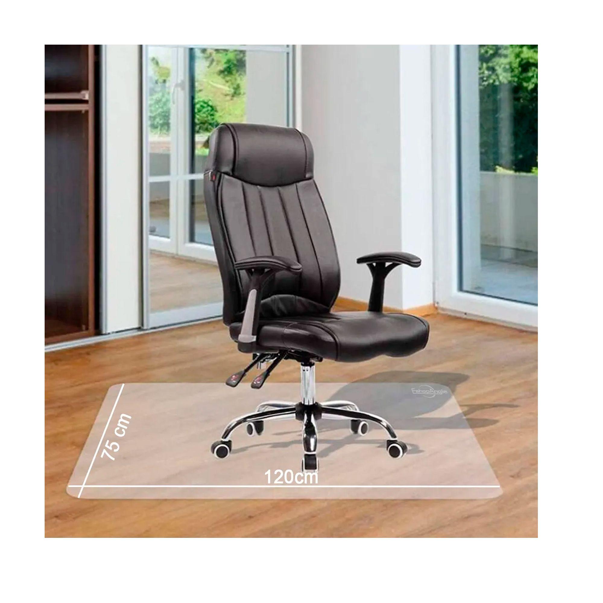 Alfombrilla Tapete Protector Para Silla De Oficina Piso Pvc 1.2 M 75 Cm Transparente Texturizado-6