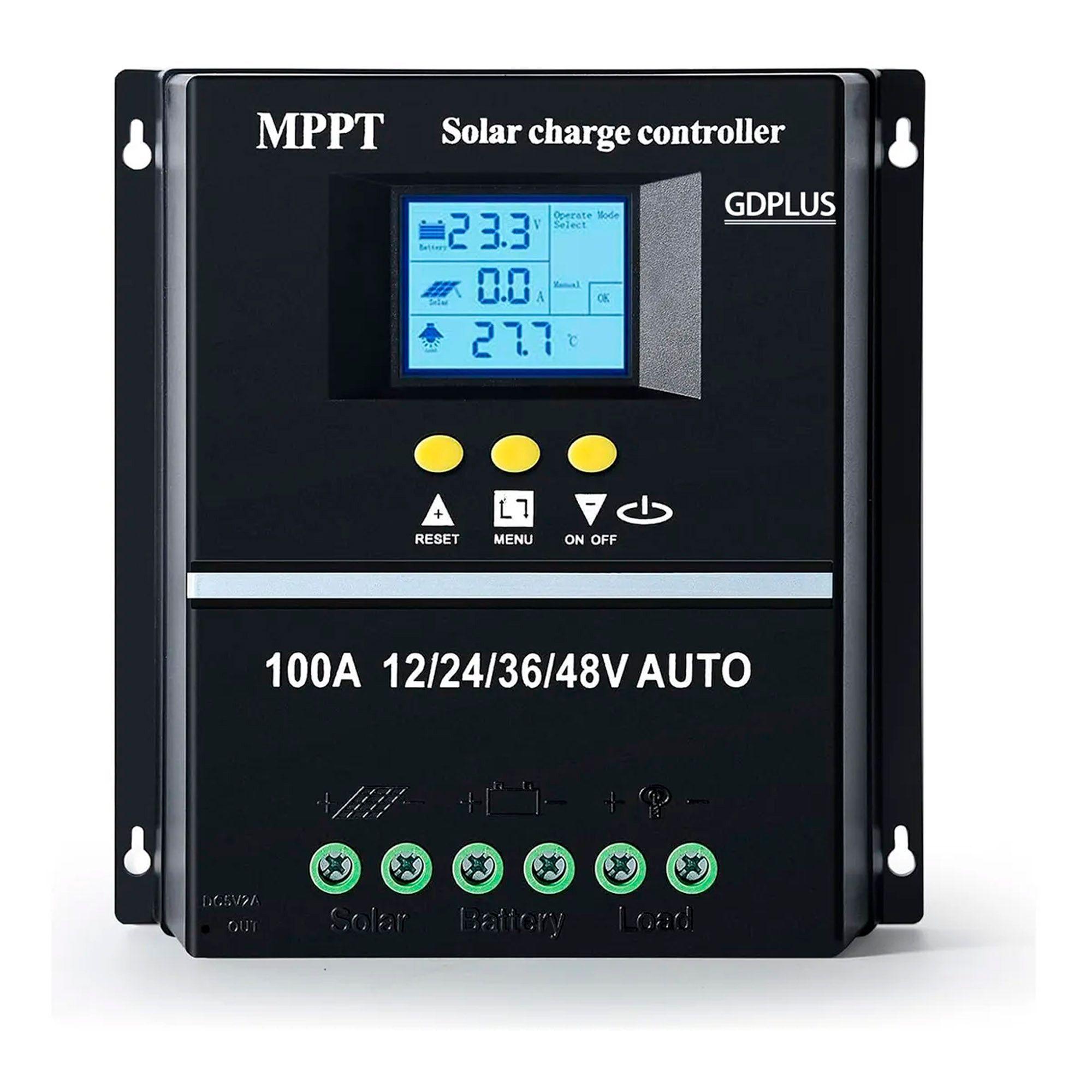 Controlador Regulador Carga Solar Mppt 100a 12/24/36/48 Vol-0