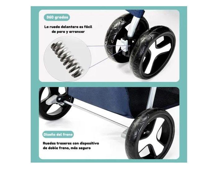 Coche Para Mascota Plegable Y Lavable Raza Pequeña Mediana-4