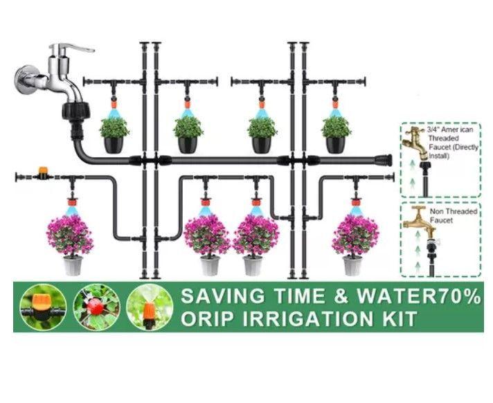 Kit De Riego Por Goteo 40+10 Metros Ahorro Agua 177 Piezas-2