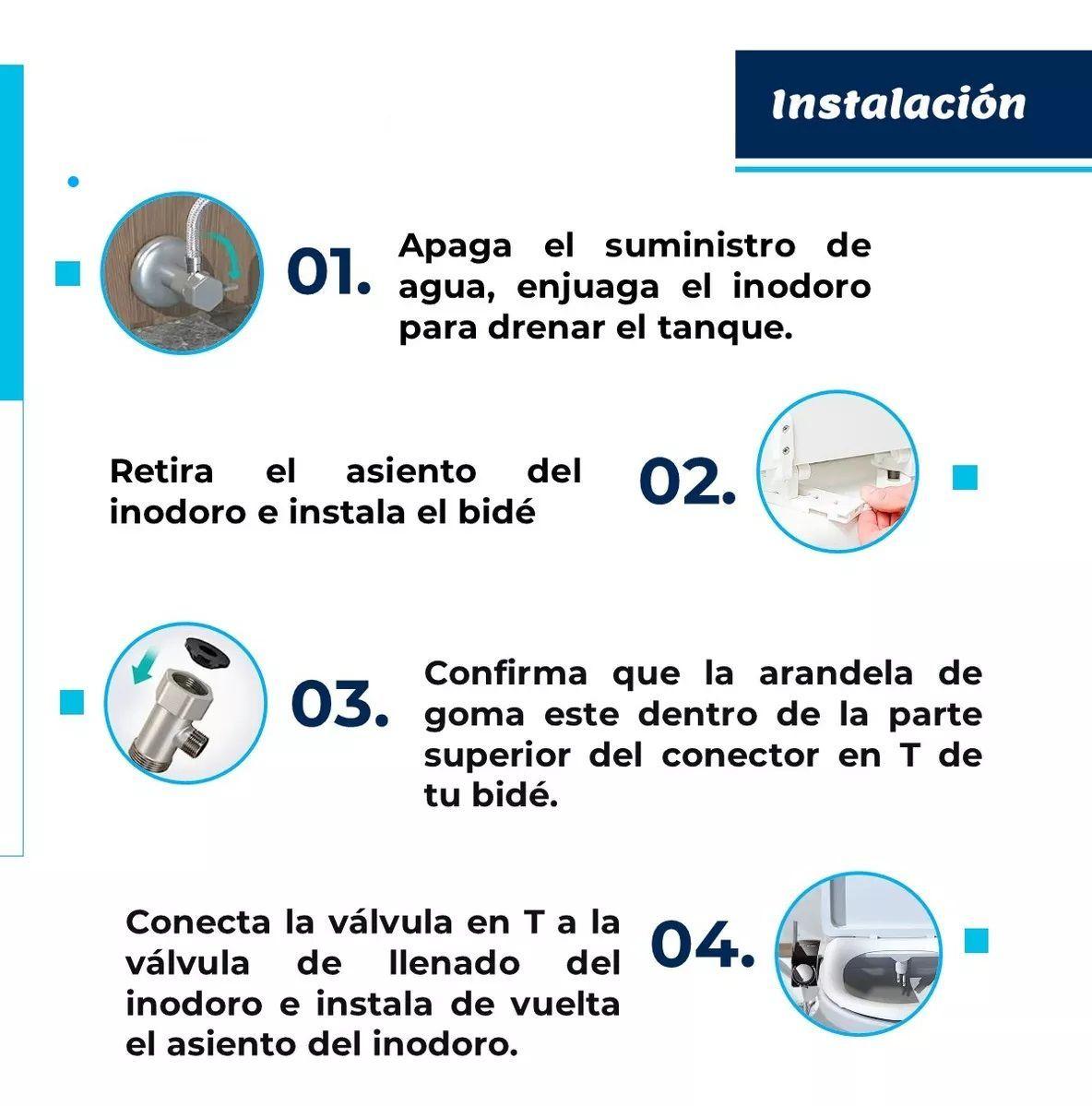 Bidet Wc Inodoro Ajustable Universal Fácil Instalación-5