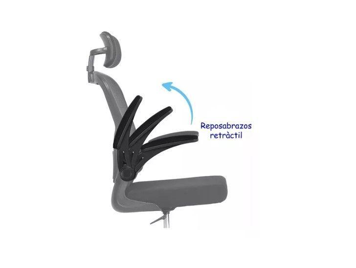 Silla De Oficina Ergonómica, Tapicería Cómoda Con Ruedas-1