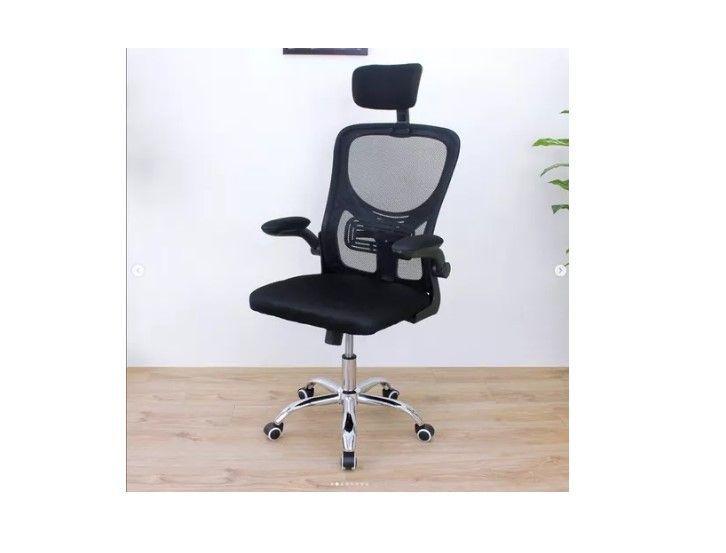 Silla De Oficina Ergonómica, Tapicería Cómoda Con Ruedas-4