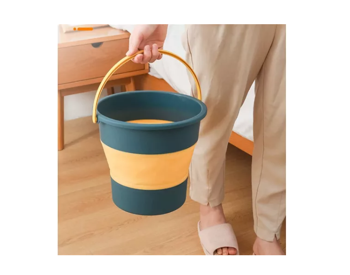 Balde Plegable 4.6 Litros Cubo Silicona Portátil-2