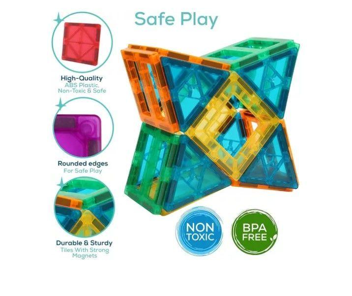 Juego De Bloques De Construcción Magnéticos 3d 60 Piezas-4