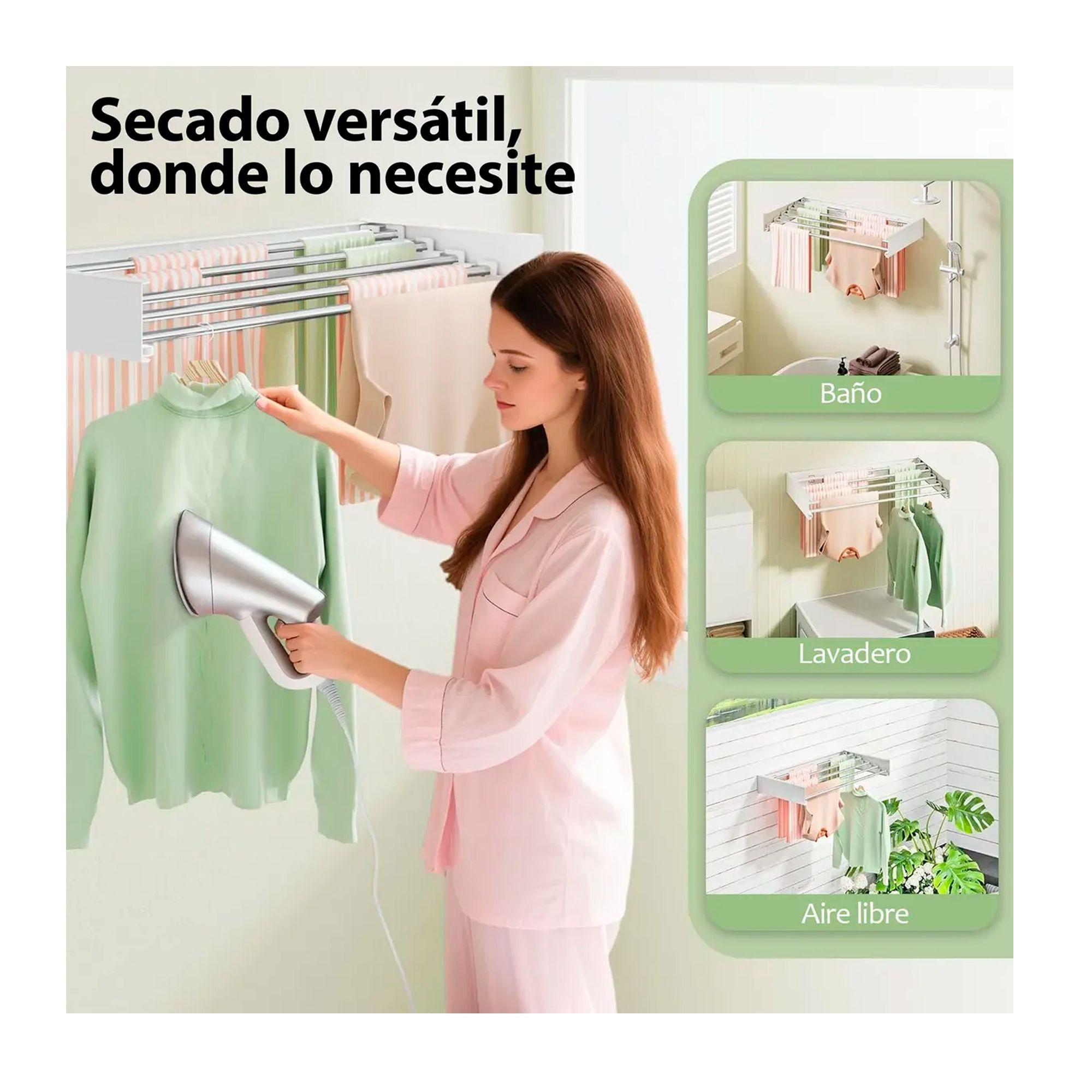 Tendedero Ropa Plegable De Pared Oculto 80 X 40 Cms-1