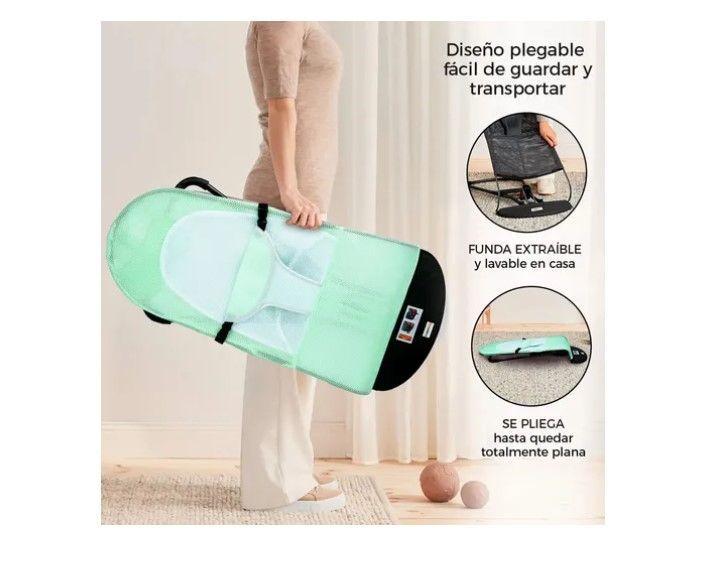 Silla Mecedora Bebe Columpio Infantil Portátil Ajustable-4
