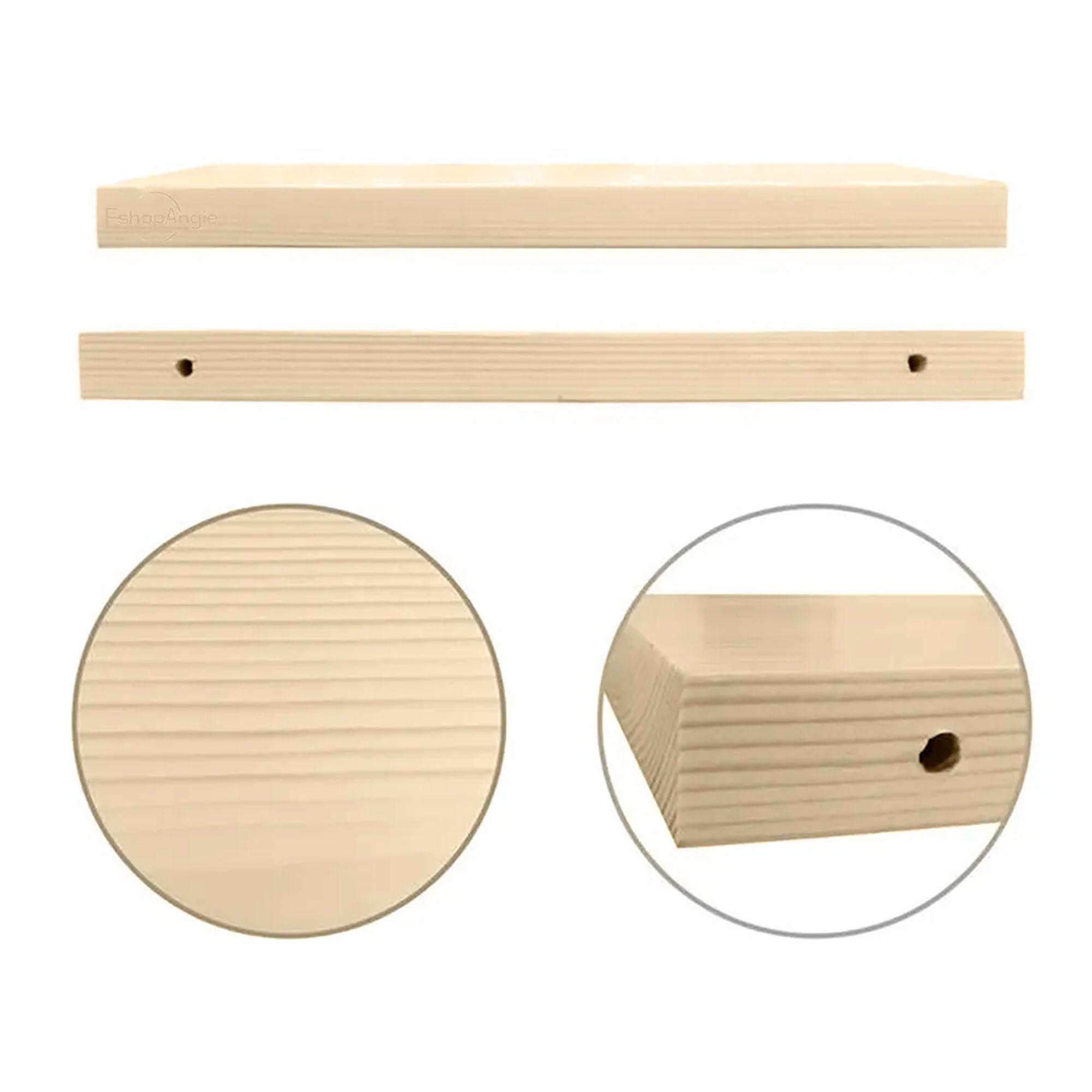 Repisas Estantes Flotantes Minimalista De Madera 3 Niveles Roble-3