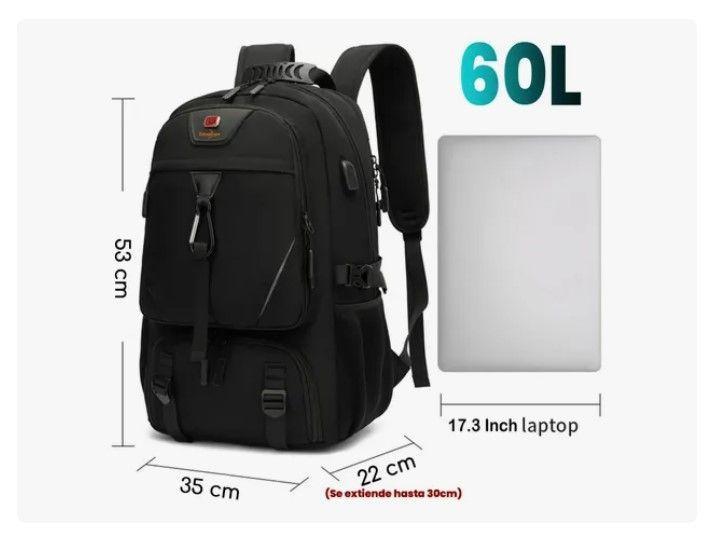 Mochila De Viaje Para Hombre 60 Ltrs Multiple Compartimentos-6