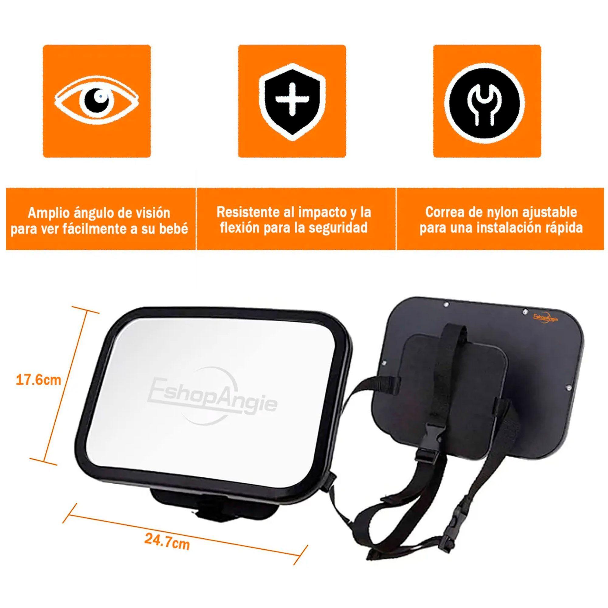 Espejo Retrovisor Auto Bebe 360° Seguridad Silla Espalda-2
