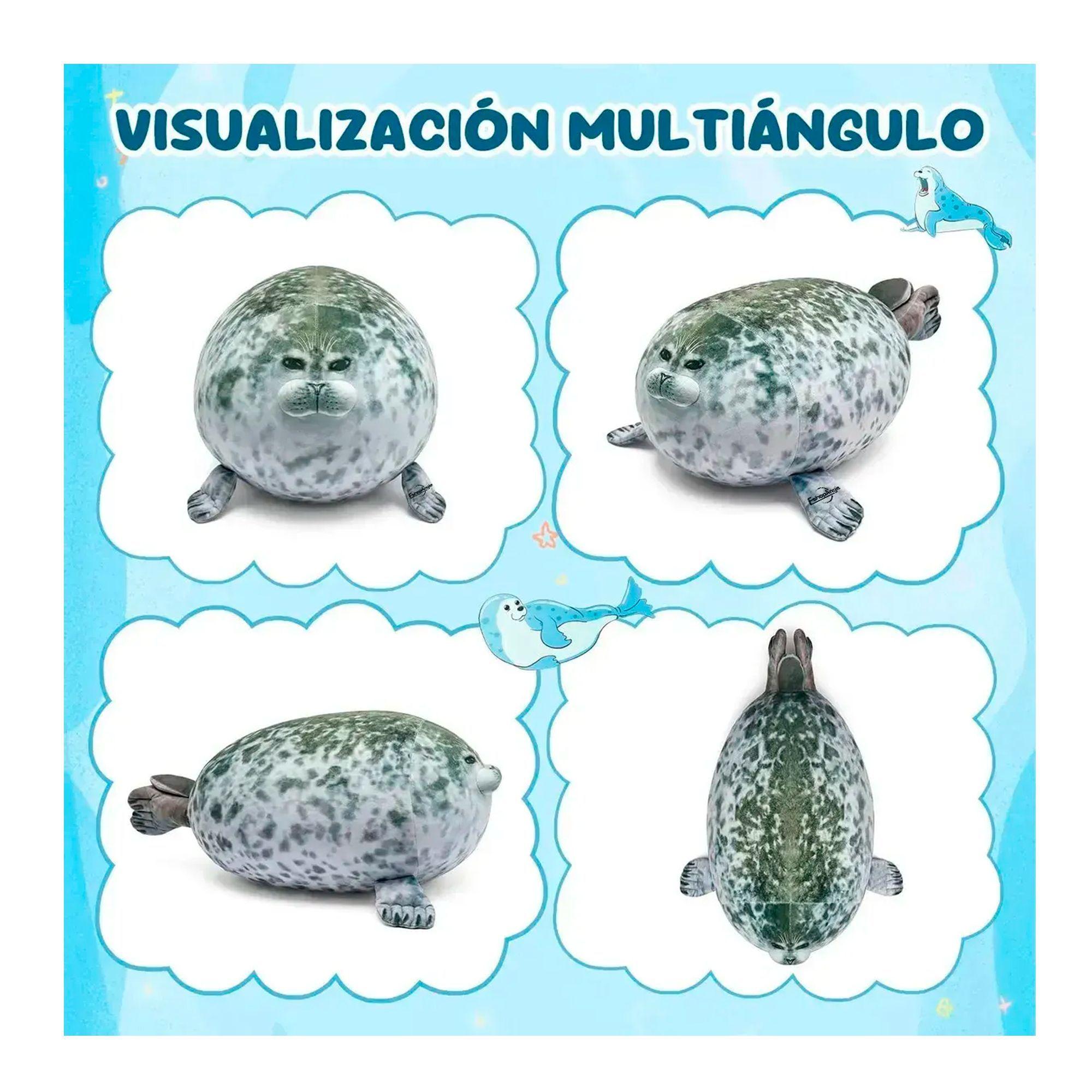 Peluche Foca Guatona Suave De 50 Cm 4 Foquitas Bebes-2