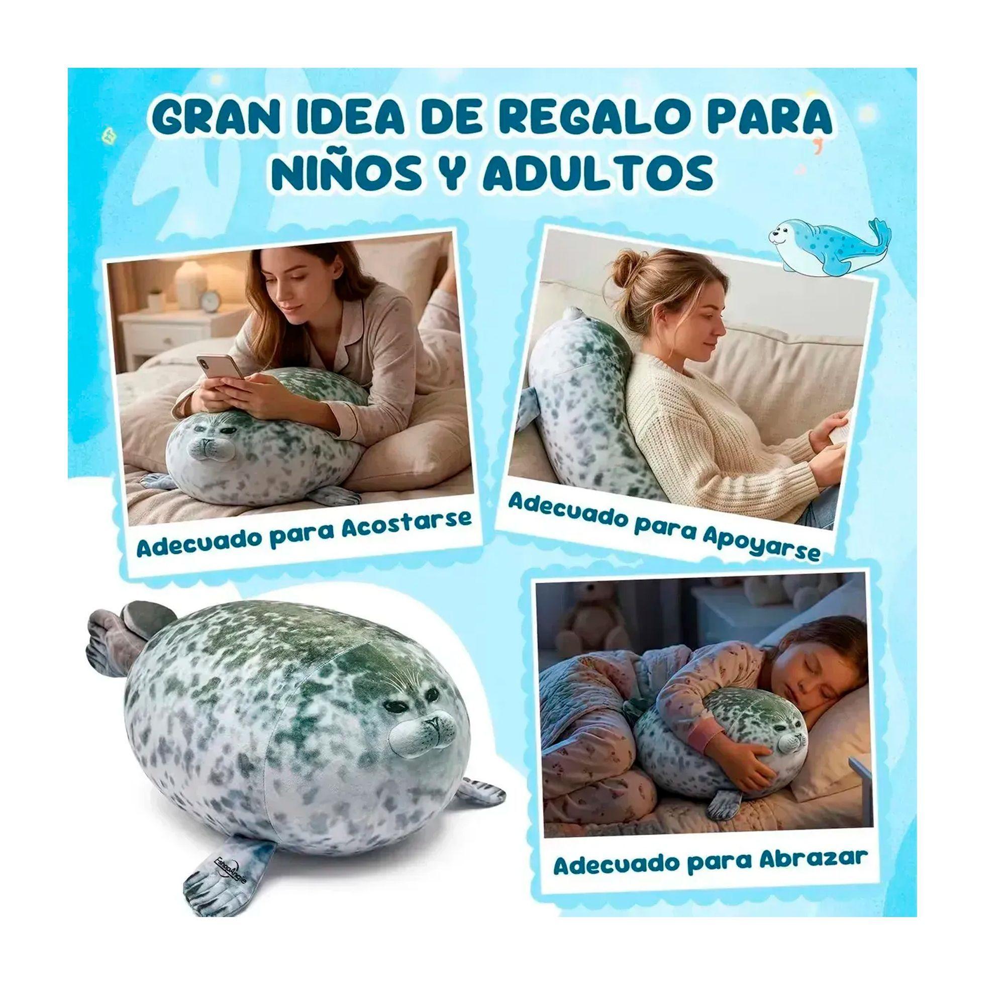 Peluche Foca Guatona Suave De 50 Cm 4 Foquitas Bebes-4