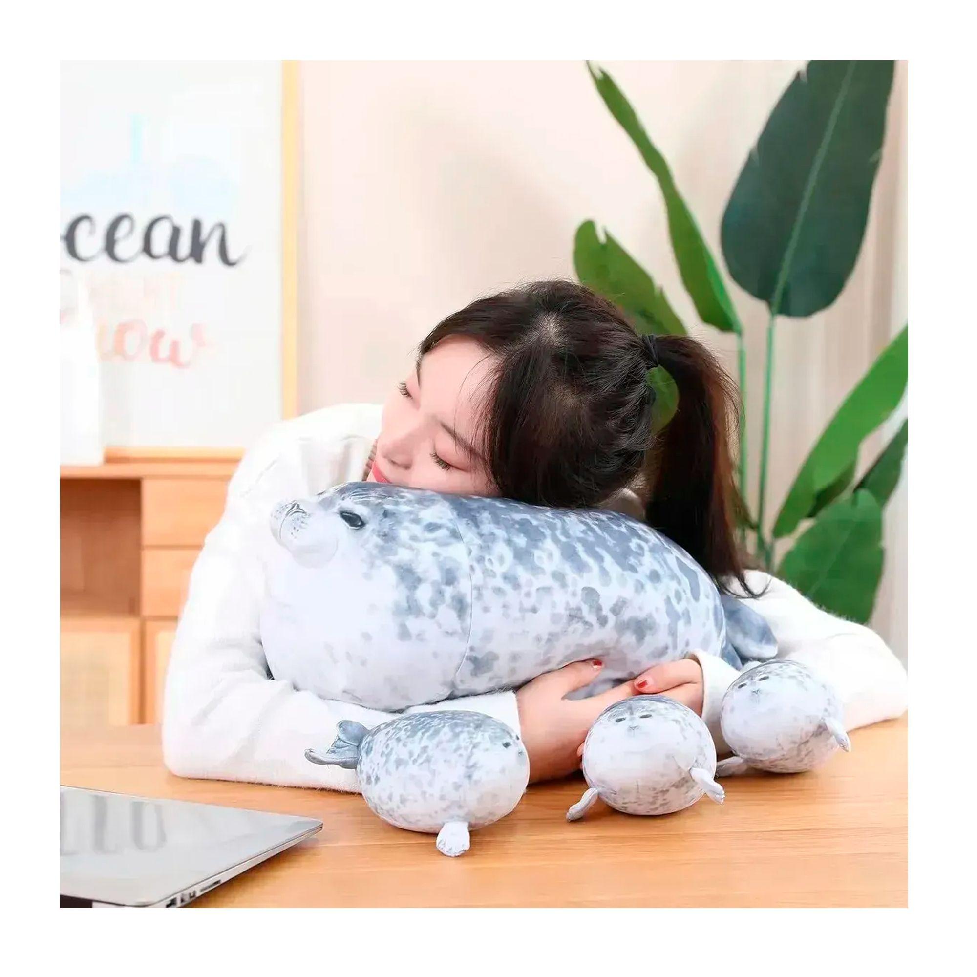Peluche Foca Guatona Suave De 50 Cm 4 Foquitas Bebes-5