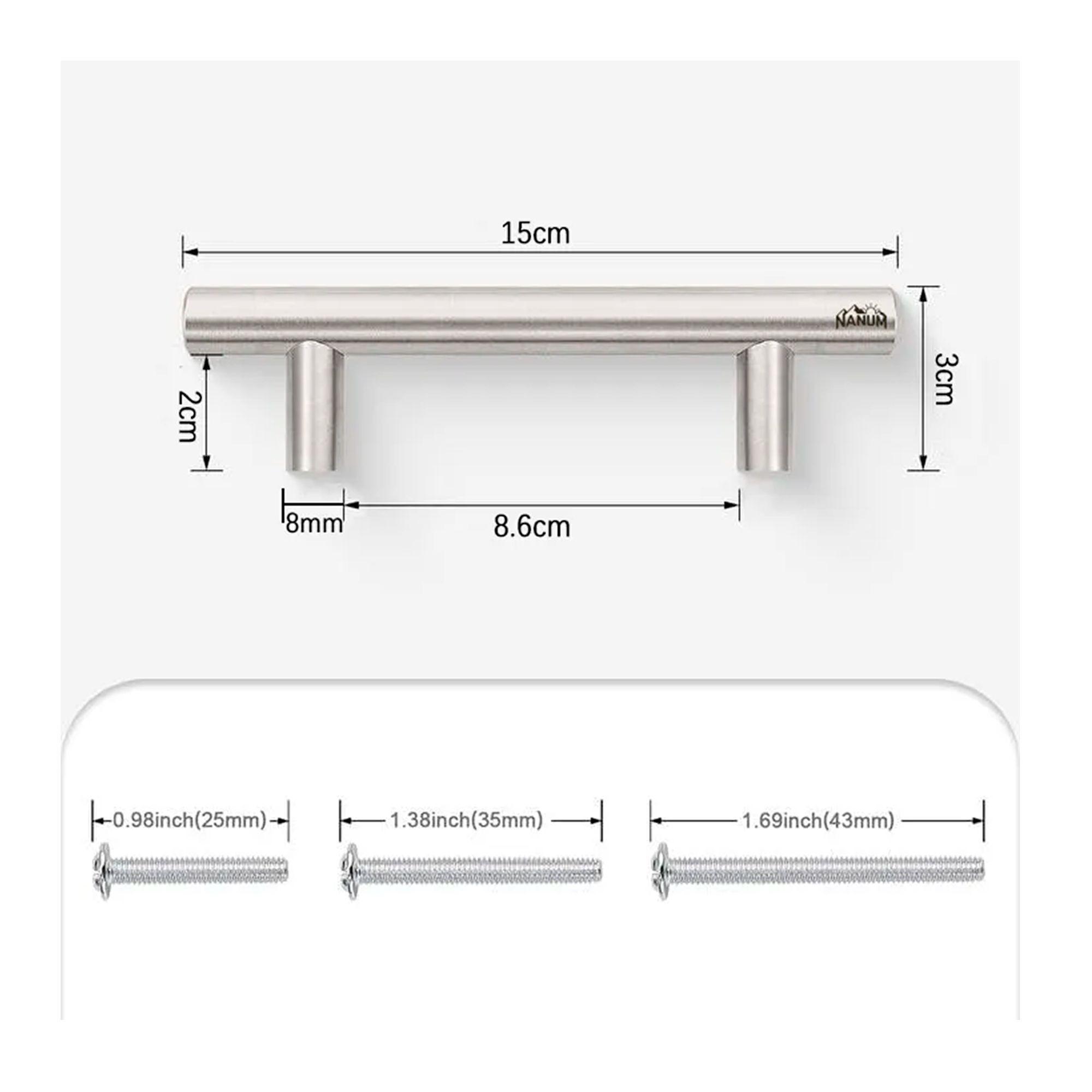 X10 Manillas Tiradores Acero Inoxidable 15cm Puertas Cajones-5