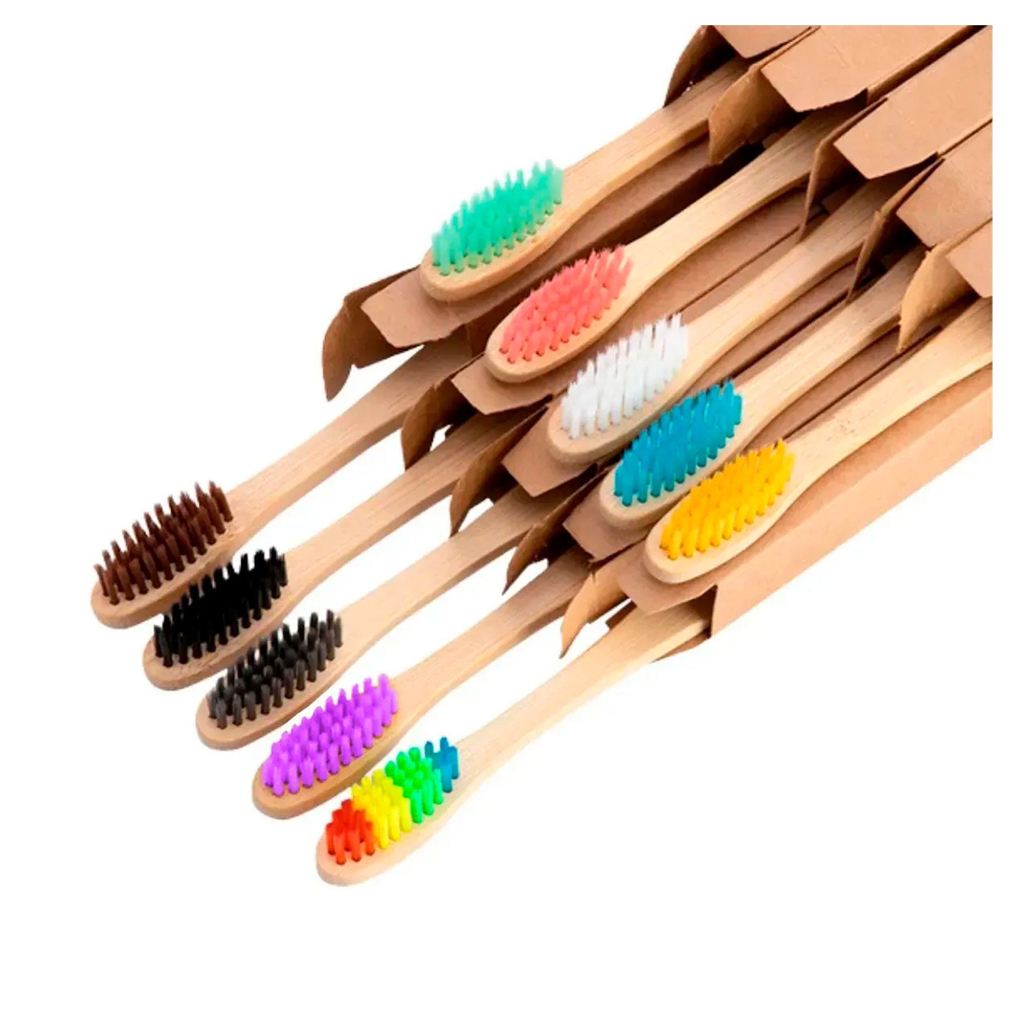 Cepillo De Dientes Bambu Adulto Pack 10 Unidades Ecologicos-1