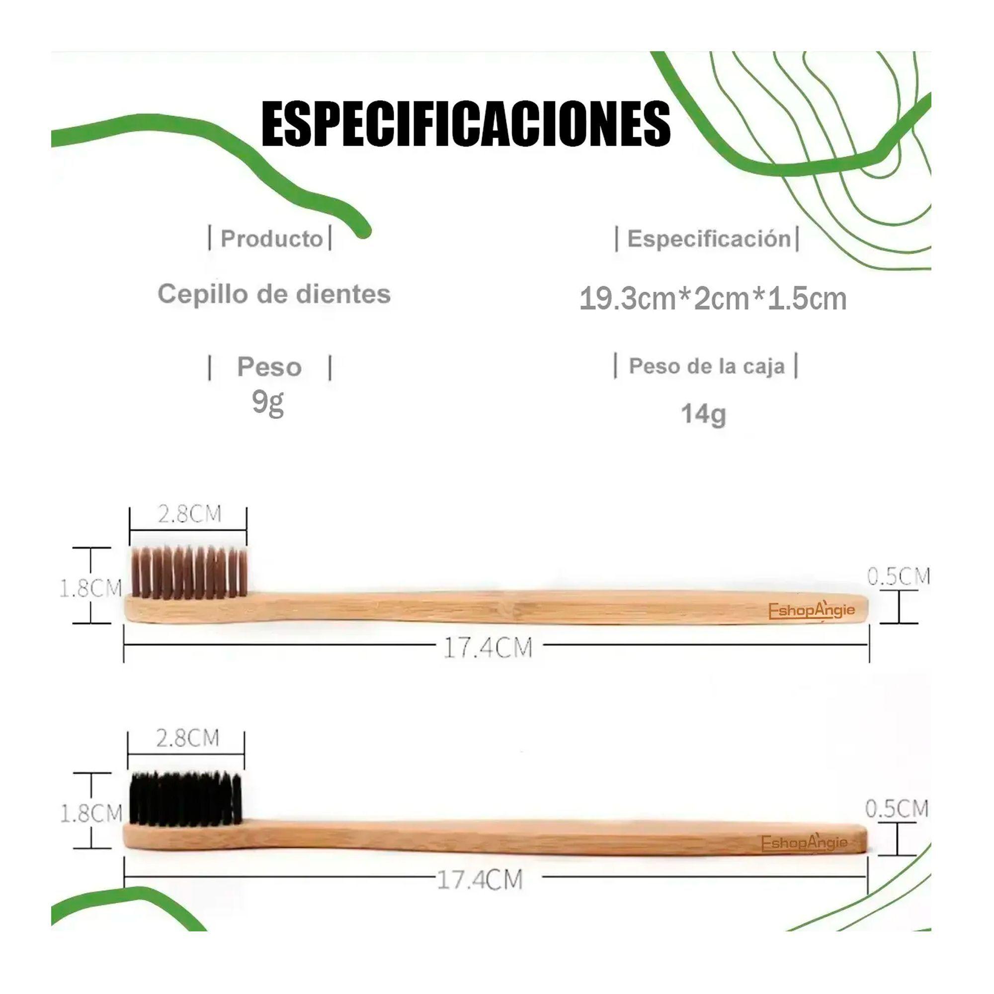 Cepillo De Dientes Bambu Adulto Pack 10 Unidades Ecologicos-5
