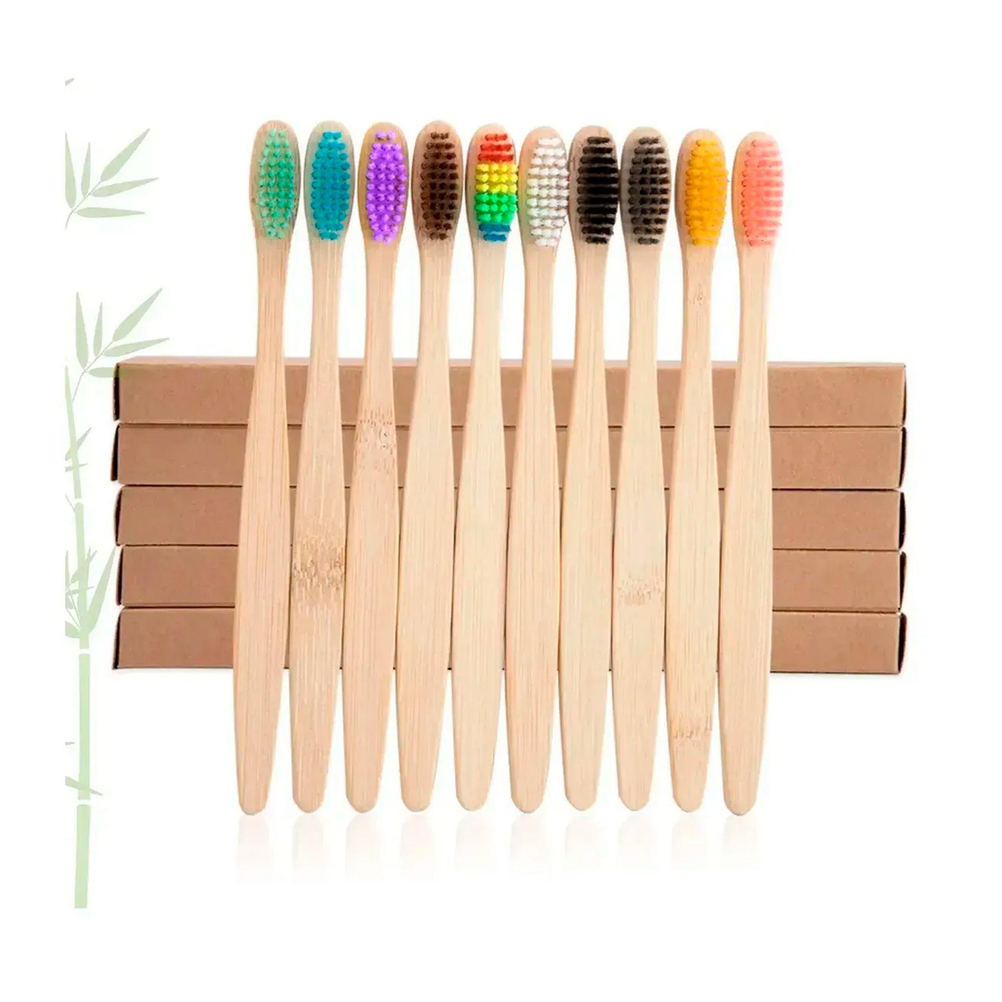 Cepillo De Dientes Bambu Adulto Pack 10 Unidades Ecologicos-6
