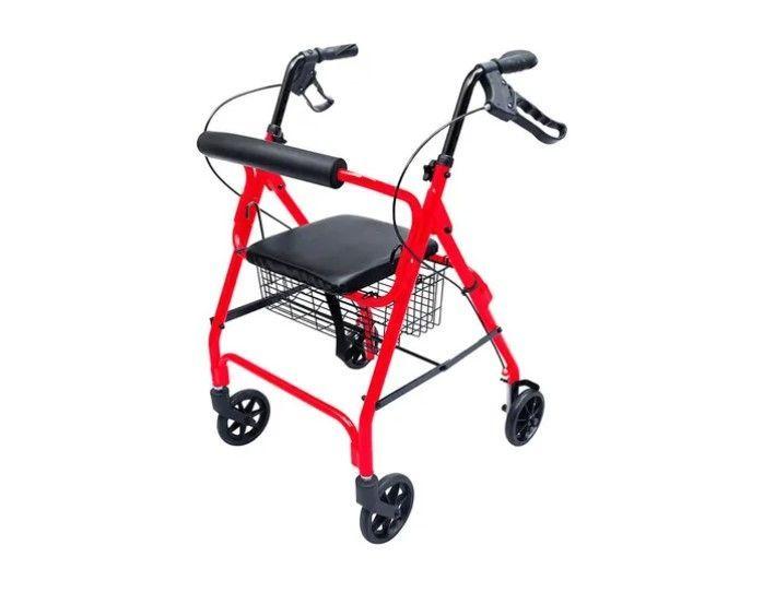 Andador Adulto Ortopédico Plegable C/ruedas Frenos Asiento-2