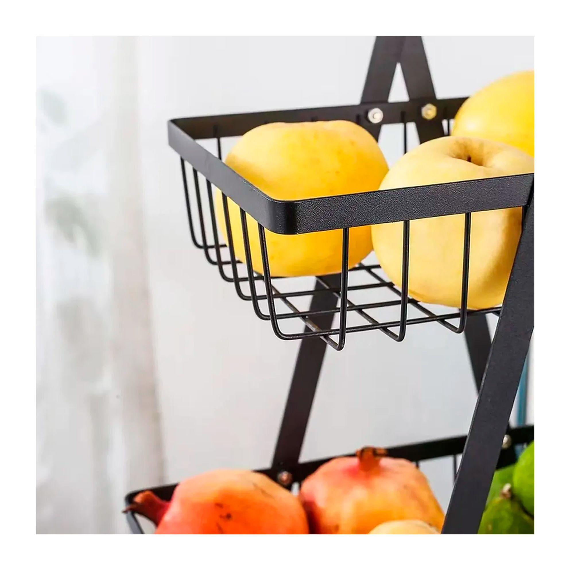 Organizador Canasta Frutero Verdulero Multiuso 3 Niveles-2
