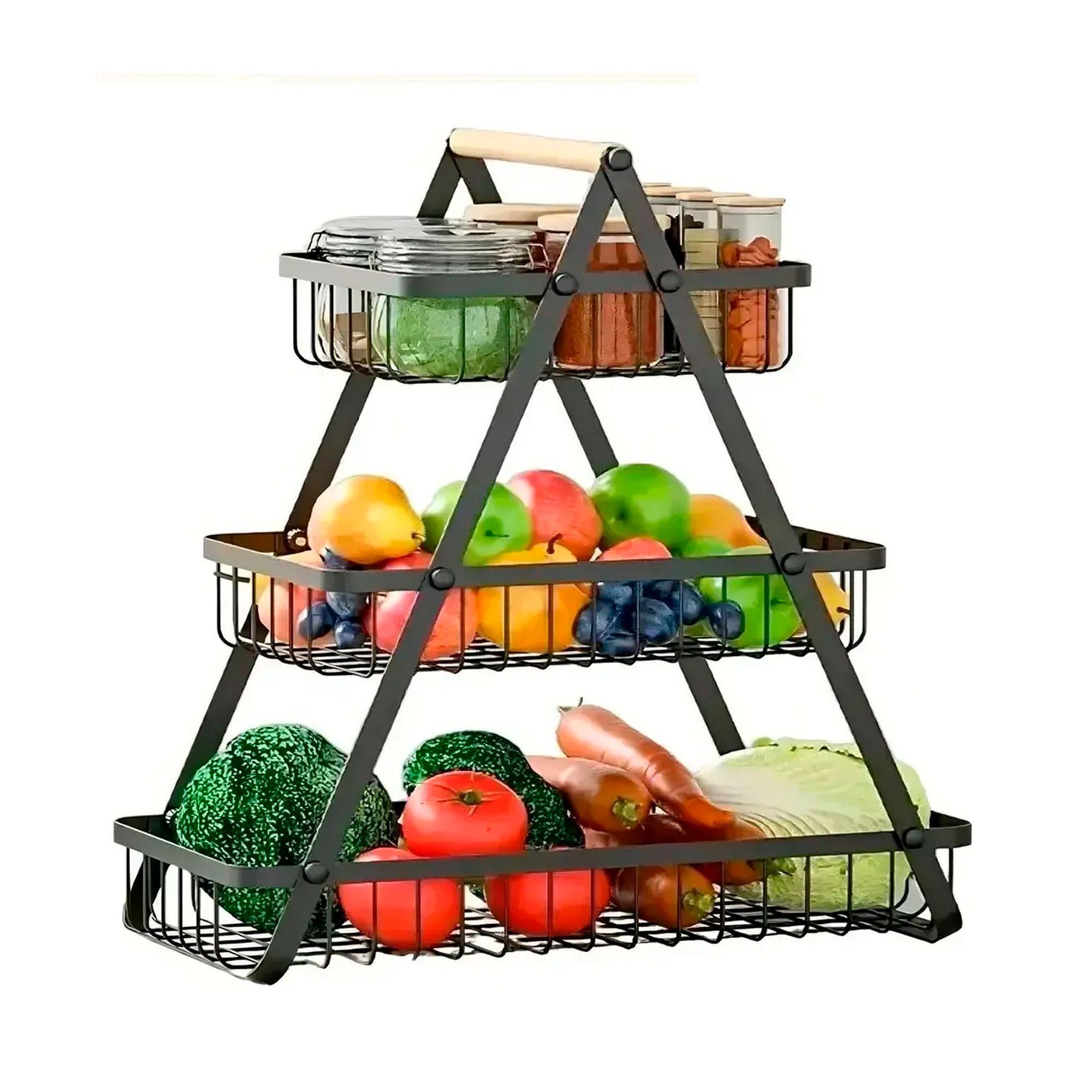 Organizador Canasta Frutero Verdulero Multiuso 3 Niveles-6