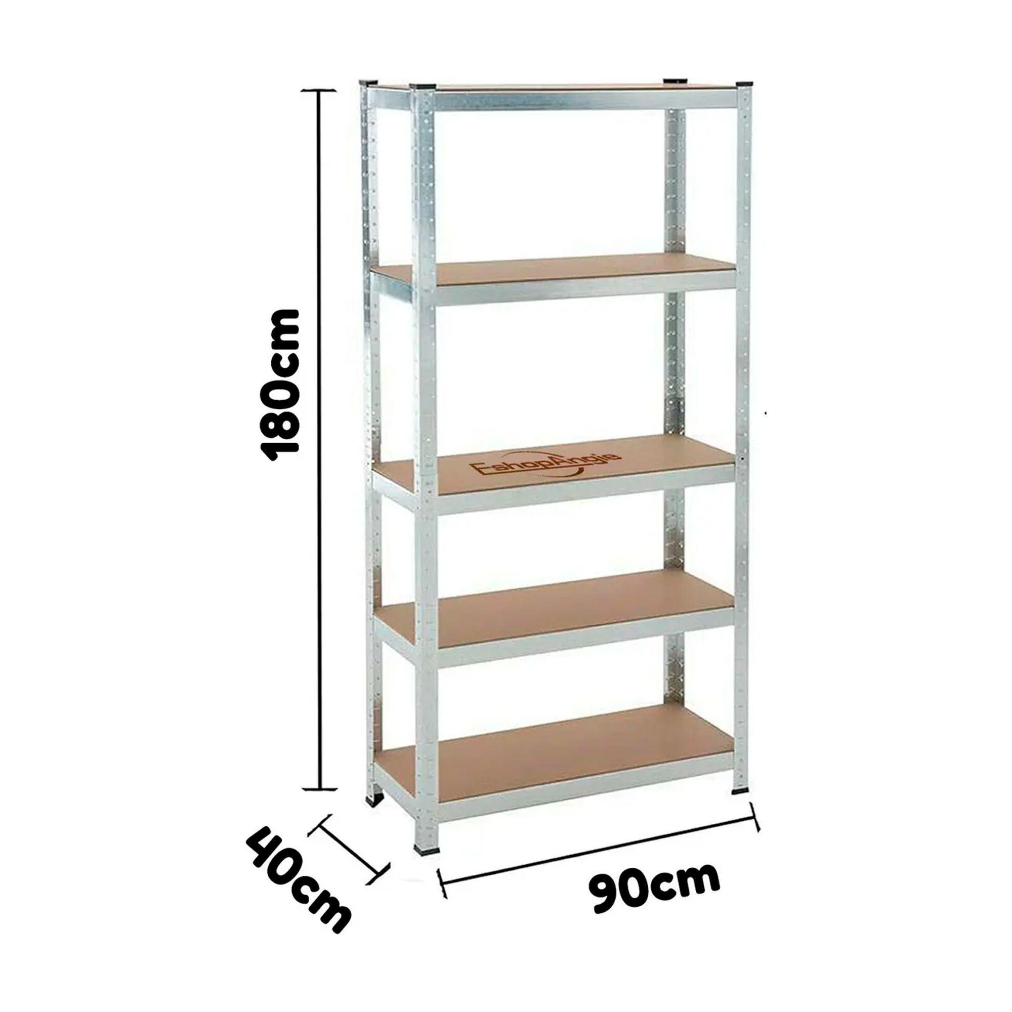 Estante Rack Metalico Galvanizado180 X 90 X 40 5 Niveles-6