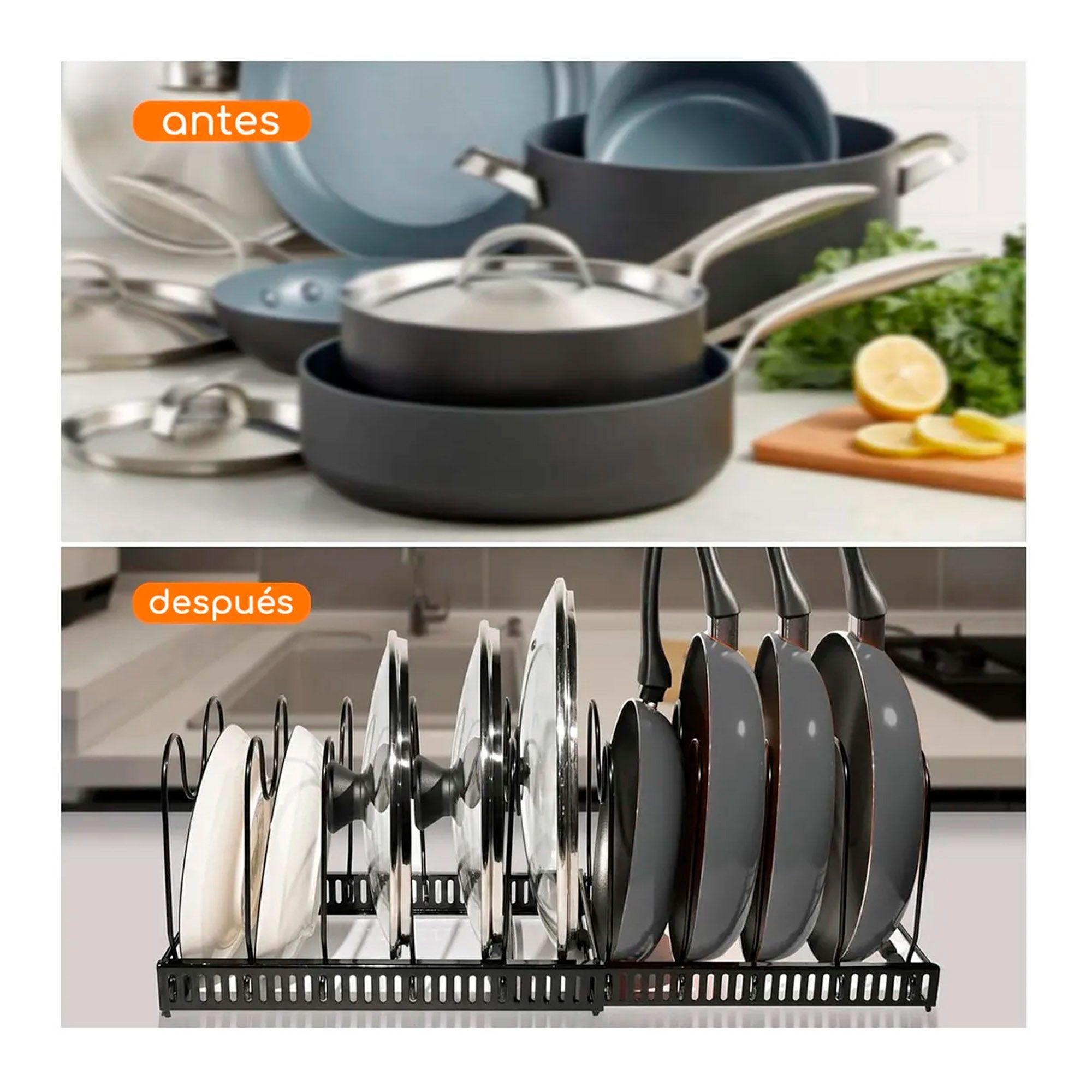 Organizador De Sartenes Y Ollas Con Compartimentos Ajustable-2