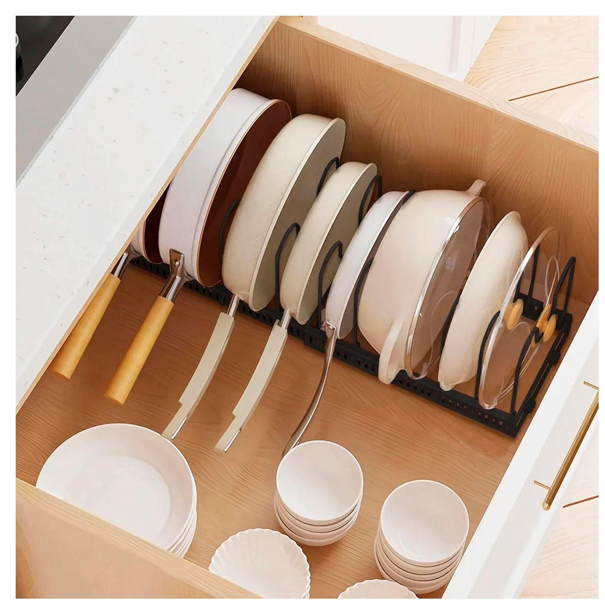 Organizador De Sartenes Y Ollas Con Compartimentos Ajustable-3