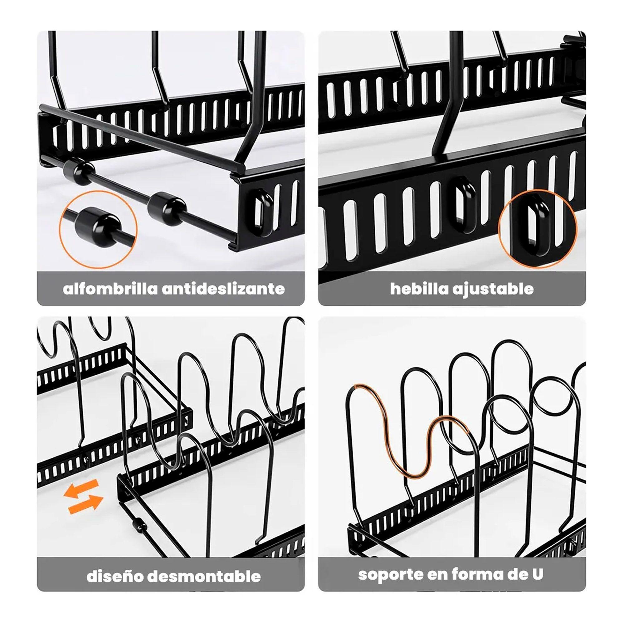 Organizador De Sartenes Y Ollas Con Compartimentos Ajustable-5