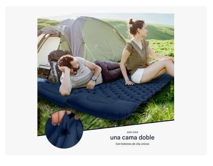 Colchón Inflable Plegable Portátil Para Acampar Colchoneta-5