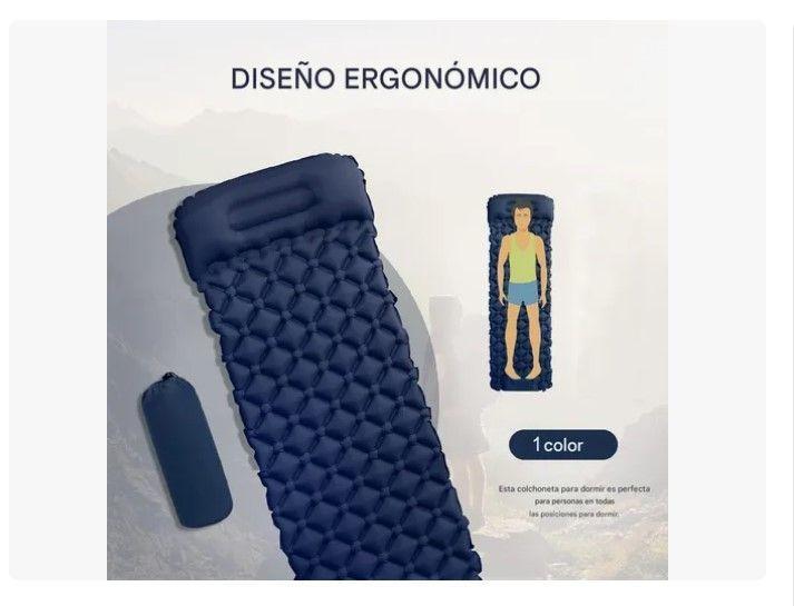 Colchón Inflable Plegable Portátil Para Acampar Colchoneta-6