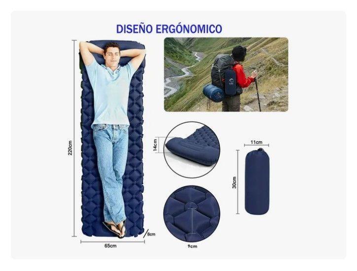 Colchón Inflable Plegable Portátil Para Acampar Colchoneta-7
