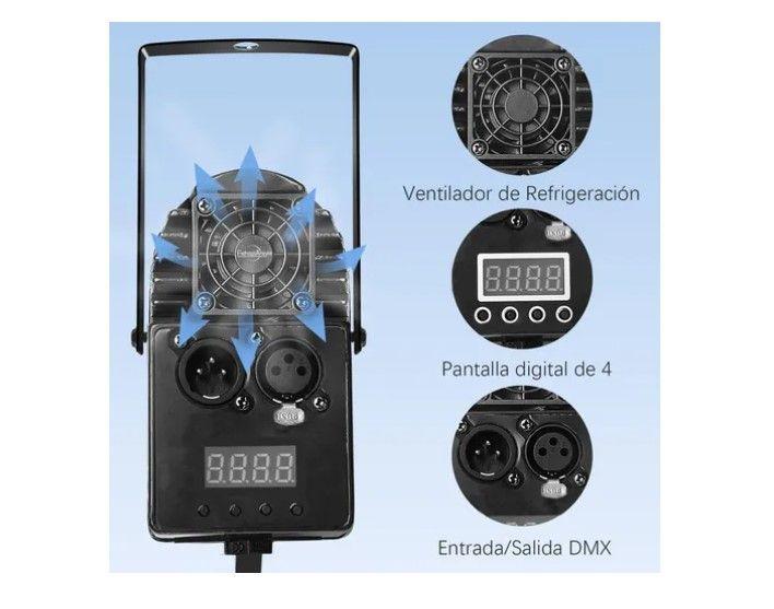 Luz Para Bola De Discoteca, Proyector De Espejo Rgb 15w Dmx-3