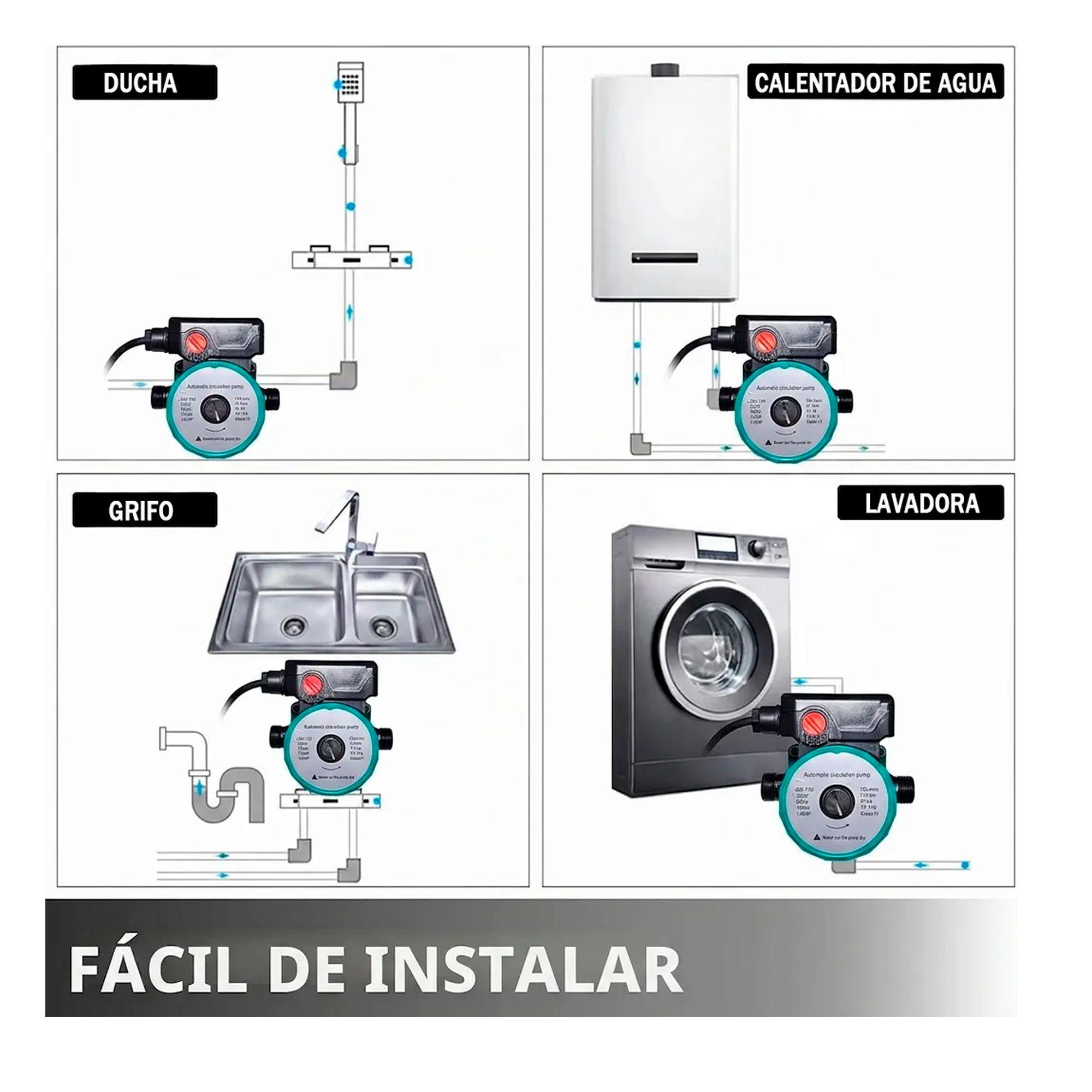 Bomba De Agua Presurizadora Calefon Aumenta Presi n 100w-4