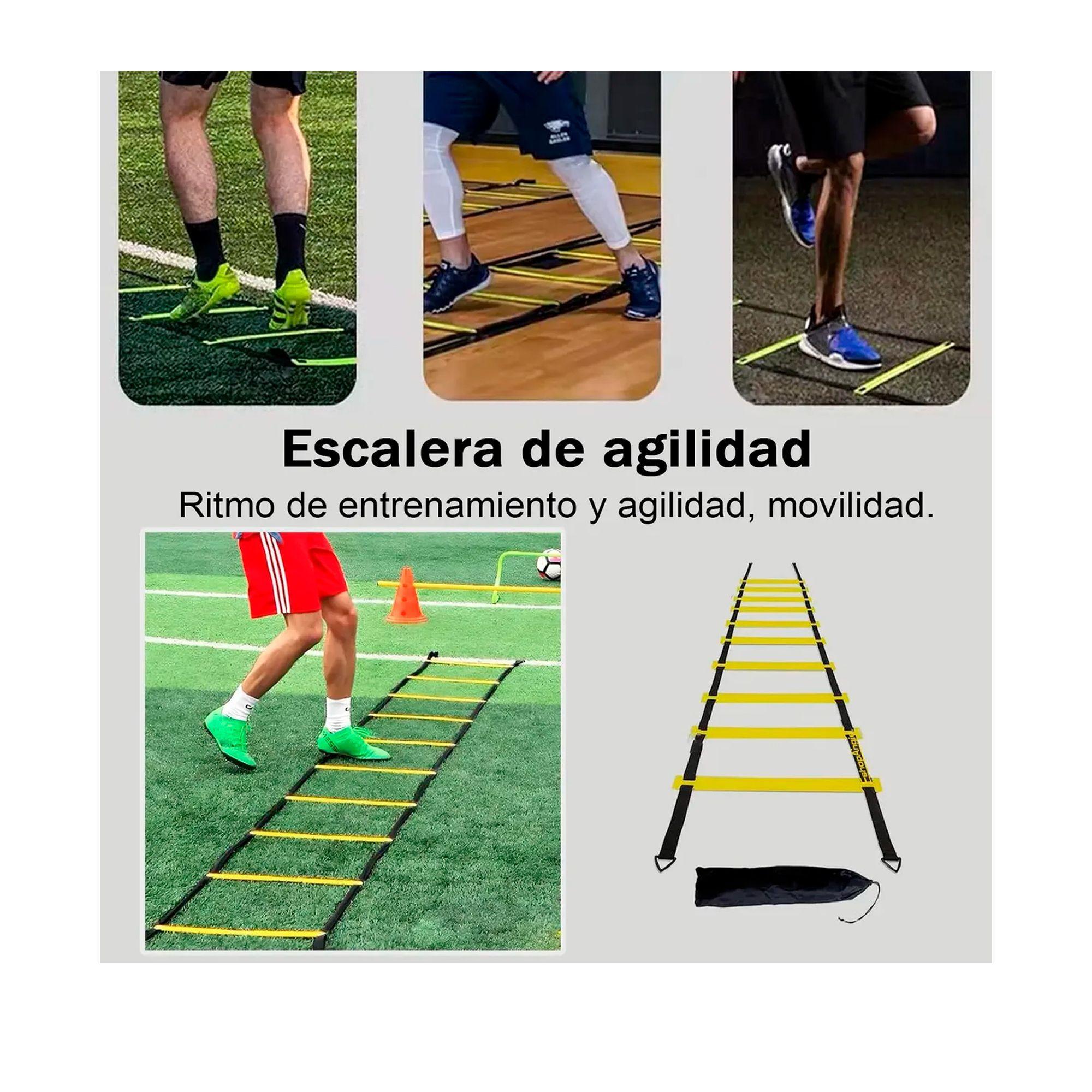Kit Entrenamiento Agilidad Futbol Escalera Conos Cuerda-4