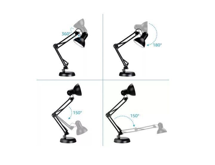 Lámpara Brazo Flexible Escritorio Estudio Base De Mesa Clip-1