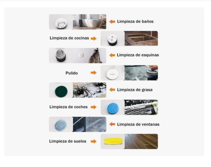 Cepillo Limpieza Eléctrico Inalámbrico Para Hogar 9 En 1-5