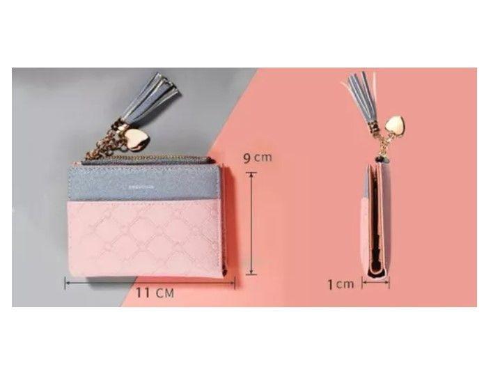 Billetera Tarjetero Monedero Elegante De Mujer Eco Cuero-2