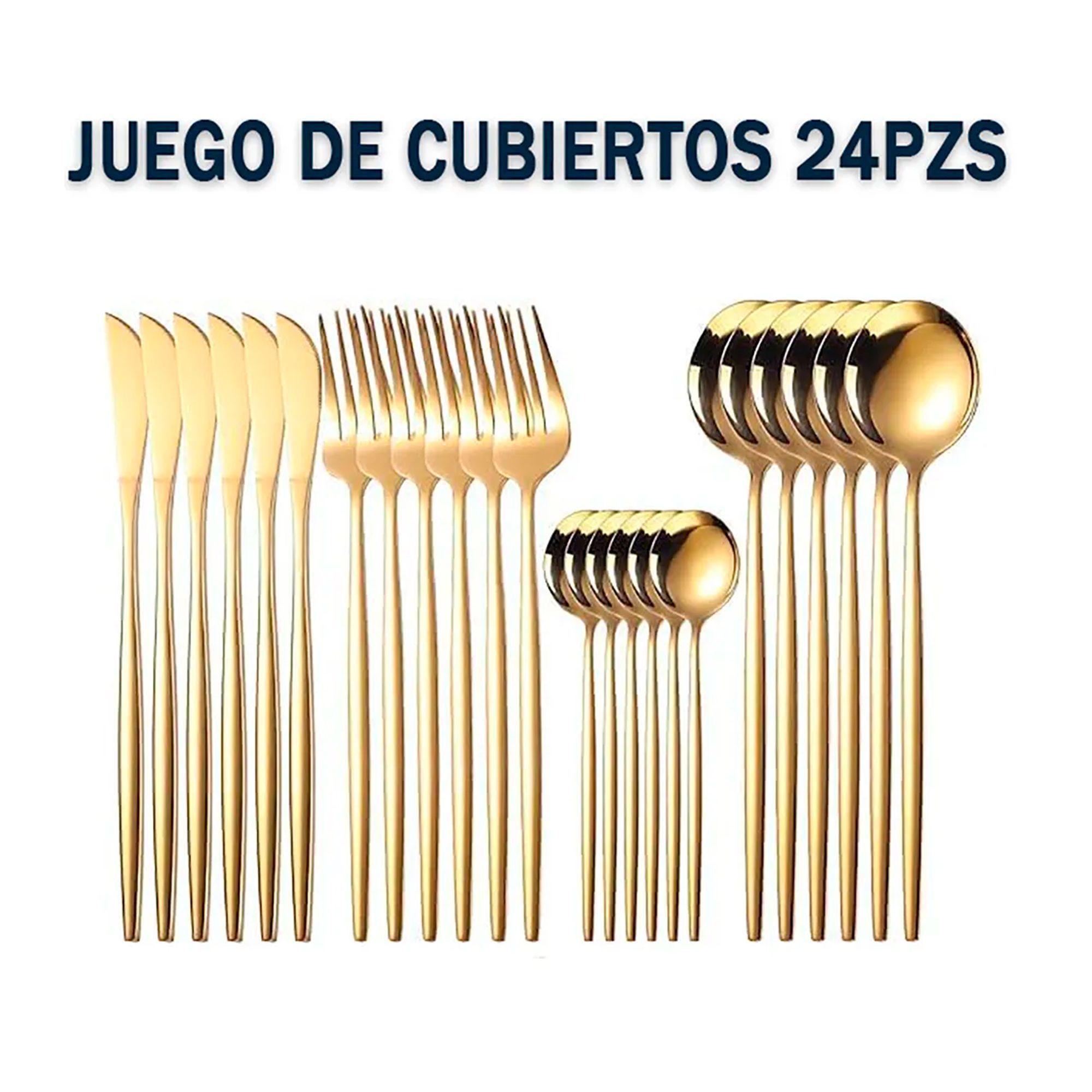 Juego 24 Cubiertos Cuchilleria Acero Inoxidable Con Estuche-2