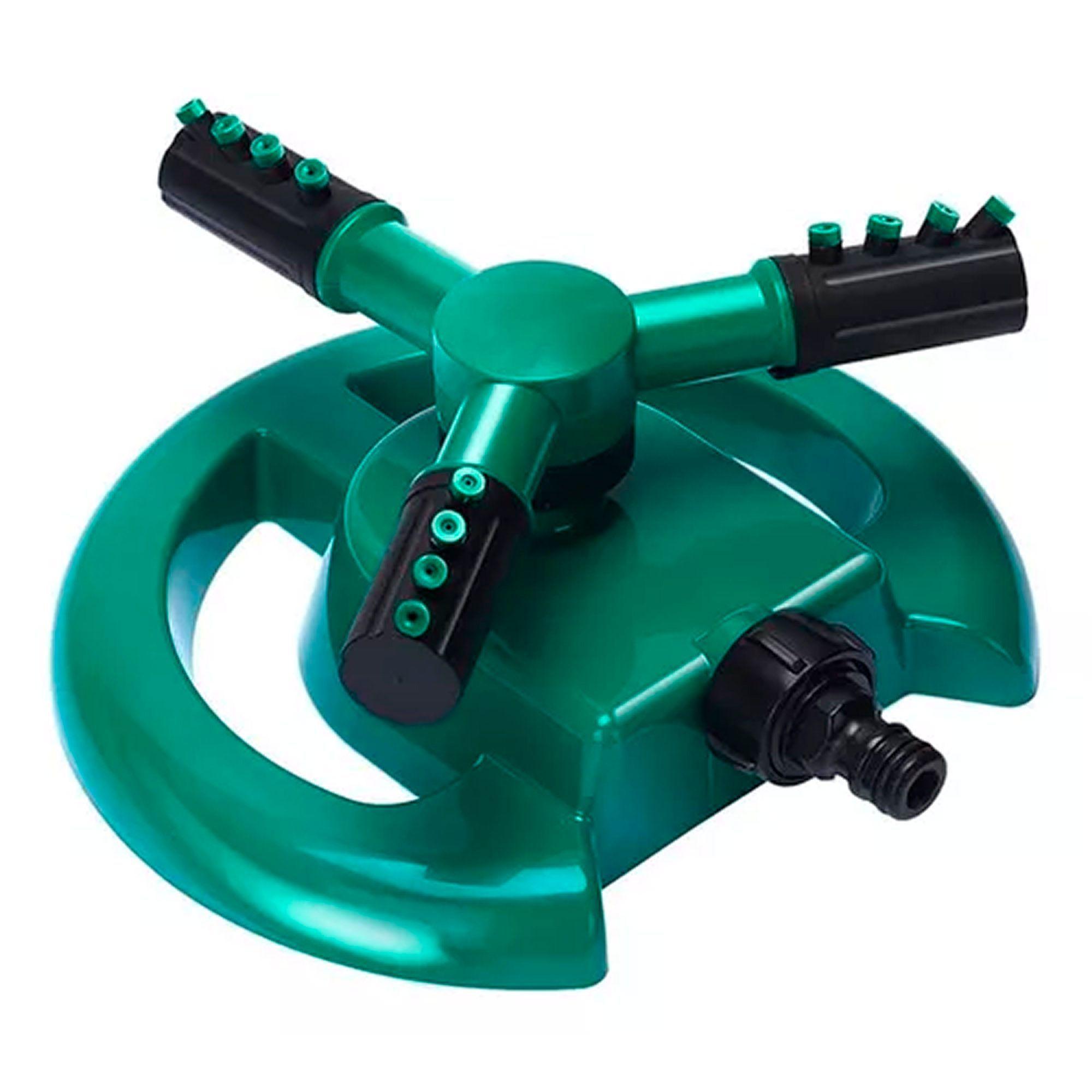Aspersor De Riego Rociador De Agua Gira 360° 3 Brazos Jardín-0
