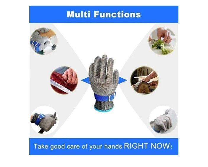 Guante Anticorte Carnicero Resistente De Acero Inoxidable-2