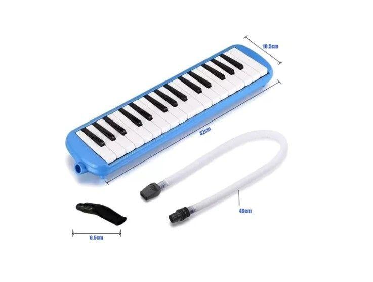 Melódica Teclado 32 Notas + Boquilla + Estuche Maletin /azul-6